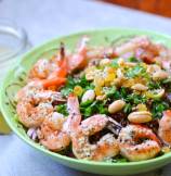 Roasted Shrimp and Quinoa Salad with Ginger-Hemp Dressing