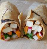 Smoky Tofu and Pickled Radish Breakfast Wrap