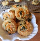 Spinach and Cheddar Cheese Pin Wheels