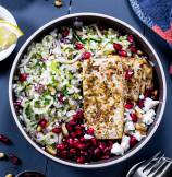 Cauliflower Tabouli Salad with Tofu Souvlaki