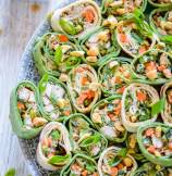 Thai Peanut Chicken Wraps