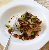 Crispy Fried Tofu with Ginger-Sesame Sauce