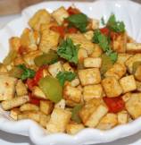 Pan Fried Tofu and Bell Peppers