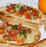Bruschetta with Tomato and Sweet Peppers