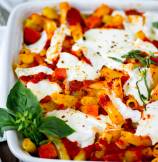 Meatless Baked Ziti with Red Kuri Squash