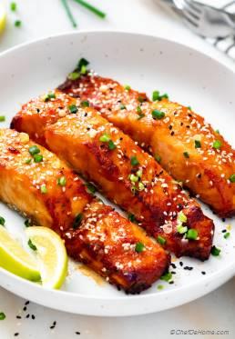 Air Fryer Salmon (Miso Glazed)