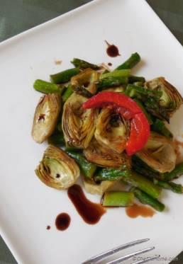 Sauteed Baby Artichokes Salad with Balsamic Vinaigrette