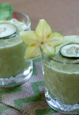 Refreshing Green Cucumber, Avocado, and Lime Cooler