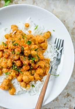 Easy Chickpea Curry with Basmati Rice