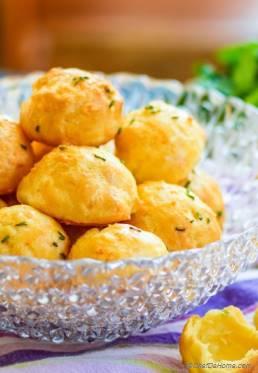 Lite and Airy Cheese and Citrus-Chive Gougeres