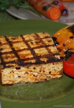 Spicy Grilled Tofu with Grilled Vegetables