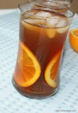 Refreshing Orange Ice Tea