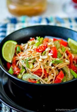 Noodles with Chili-Lime Peanut Sauce