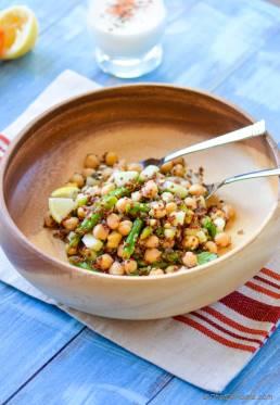 Nutty Quinoa and Chickpeas Salad
