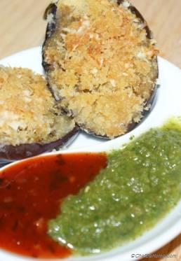 Stuffed Baby Eggplant Bites