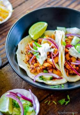 Leftover Turkey Chipotle Potato Hash Tacos