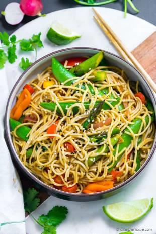 Spicy Soba Noodles Vegetable Stir Fry Recipe | ChefDeHome.com