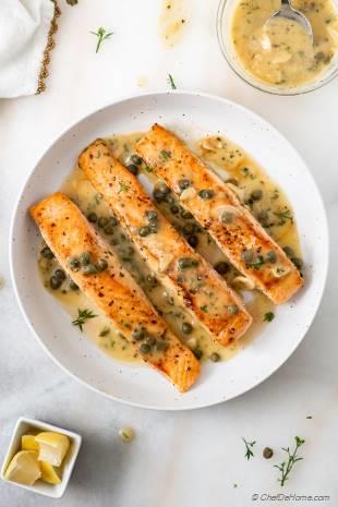 Salmon Piccata Recipe | ChefDeHome.com