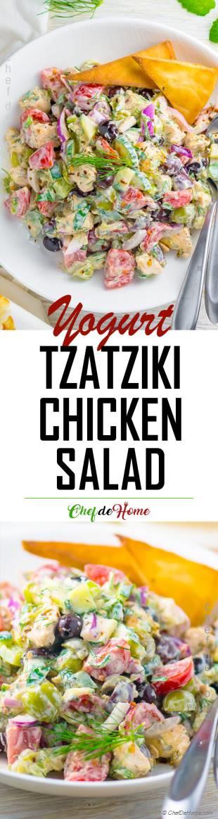 Tzatziki Chicken Salad Recipe | ChefDeHome.com