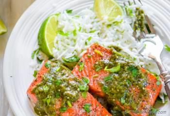 Step for Recipe - Baked Salmon with Salsa Verde