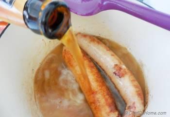 Step for Recipe - Beer Braised Chicken Sausage