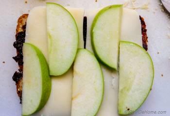 Step for Recipe - Apples and Brie Grilled Cheese Sandwich with Fig Spread