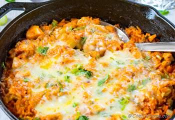 Step for Recipe - One Pot Buffalo Chicken and Rice Casserole