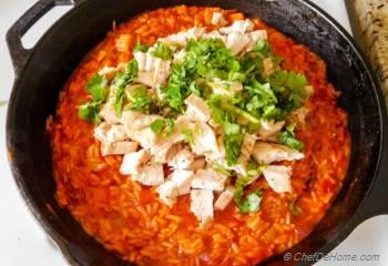 Step for Recipe - One Pot Buffalo Chicken and Rice Casserole