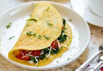 Step for Recipe - Vegan Chickpea Flour and Spinach Breakfast Omelet