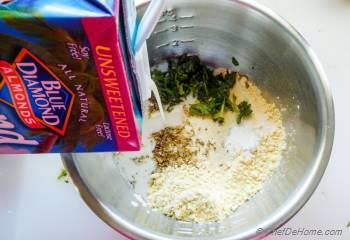 Step for Recipe - Vegan Chickpea Flour and Spinach Breakfast Omelet