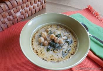 Step for Recipe -  Chickpeas and Spinach Soup