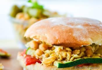 Step for Recipe - Grilled Vegetables and Smashed Chickpeas Sandwich