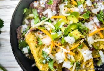 Step for Recipe - Breakfast Chilaquiles Verde - Roasted Tomatillos Salsa