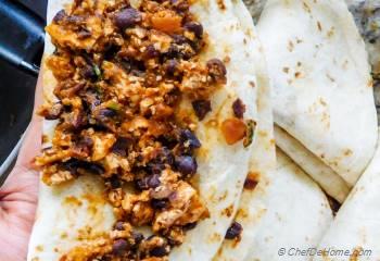 Step for Recipe - Chipotle Sofritas and Black Beans Casserole