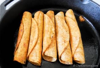 Step for Recipe - Mexican Chipotle Tofu Sofritas Taquitos
