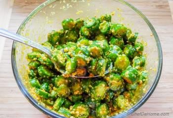 Step for Recipe - Green Chilli Pickle with Mustard | Hari Mirch Ka Achaar