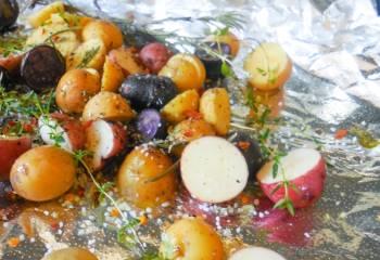 Step for Recipe - Herb Roasted Potatoes with Sweet-Spicy Mustard Dressing