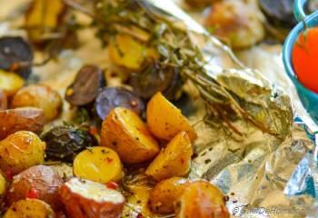 Step for Recipe - Herb Roasted Potatoes with Sweet-Spicy Mustard Dressing