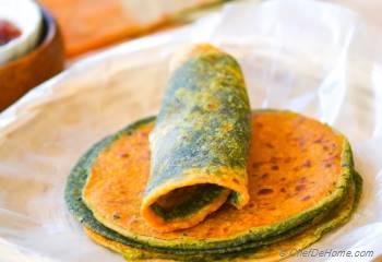 Step for Recipe - Kale and Carrot Whole Wheat Flat Bread