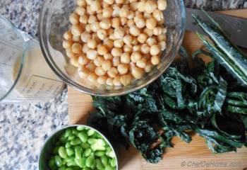 Step for Recipe - Chickpea-Kale Salad with Tahini-Lemon Dressing