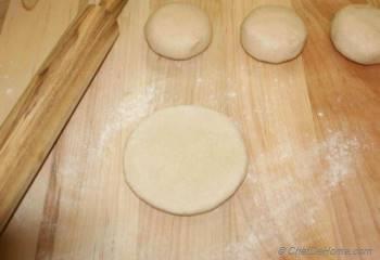 Step for Recipe - Ground Lamb Stuffed Wheat Flat Bread