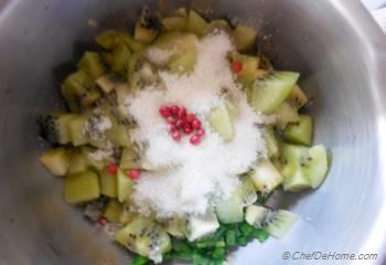 Step for Recipe - Kiwi Jalapeno Chutney Bites