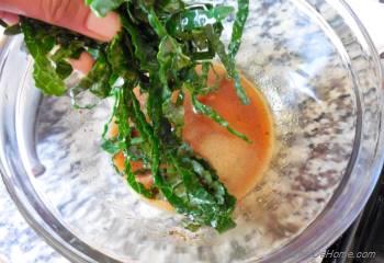 Step for Recipe - Sesame Sriracha Marinated Kale (Egg Nests) Salad