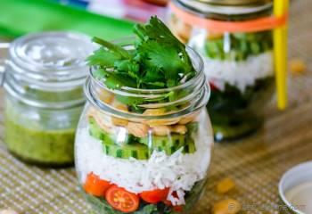 Step for Recipe - Marinated Kale and Rice Salad in a Jar