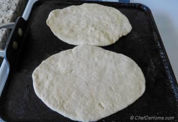 Step for Recipe - Homemade No Yeast Garlic Butter Naan