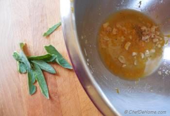 Step for Recipe - Roasted Sunchokes with Lemon Sage Dressing