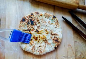 Step for Recipe - Indian Paneer Stuffed Naan | Chili Paneer Naan