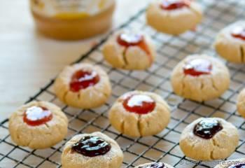 Step for Recipe - Peanut Butter and Jelly Thumbprint Cookies