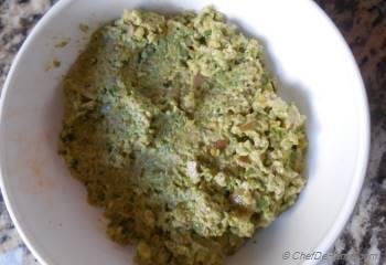 Step for Recipe - Mixed Wheat Bread Spiced with Pistachios-Olives Pesto