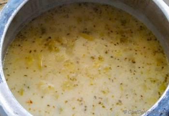 Step for Recipe - Creamy Potato Leek Soup in Pressure Cooker